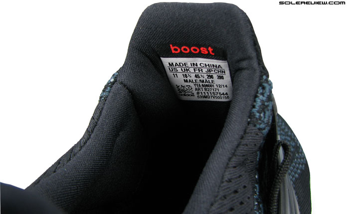 ultra boost size tag